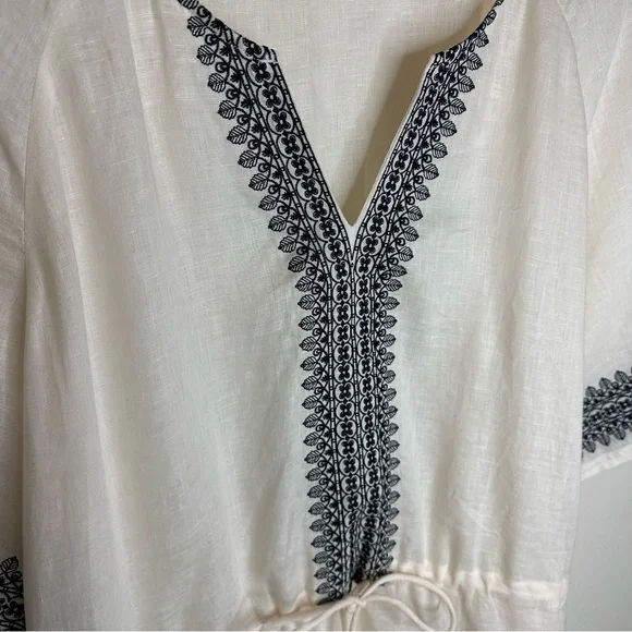 julia jordan floral embroidered dress Embroidered Pinstripe Tunic